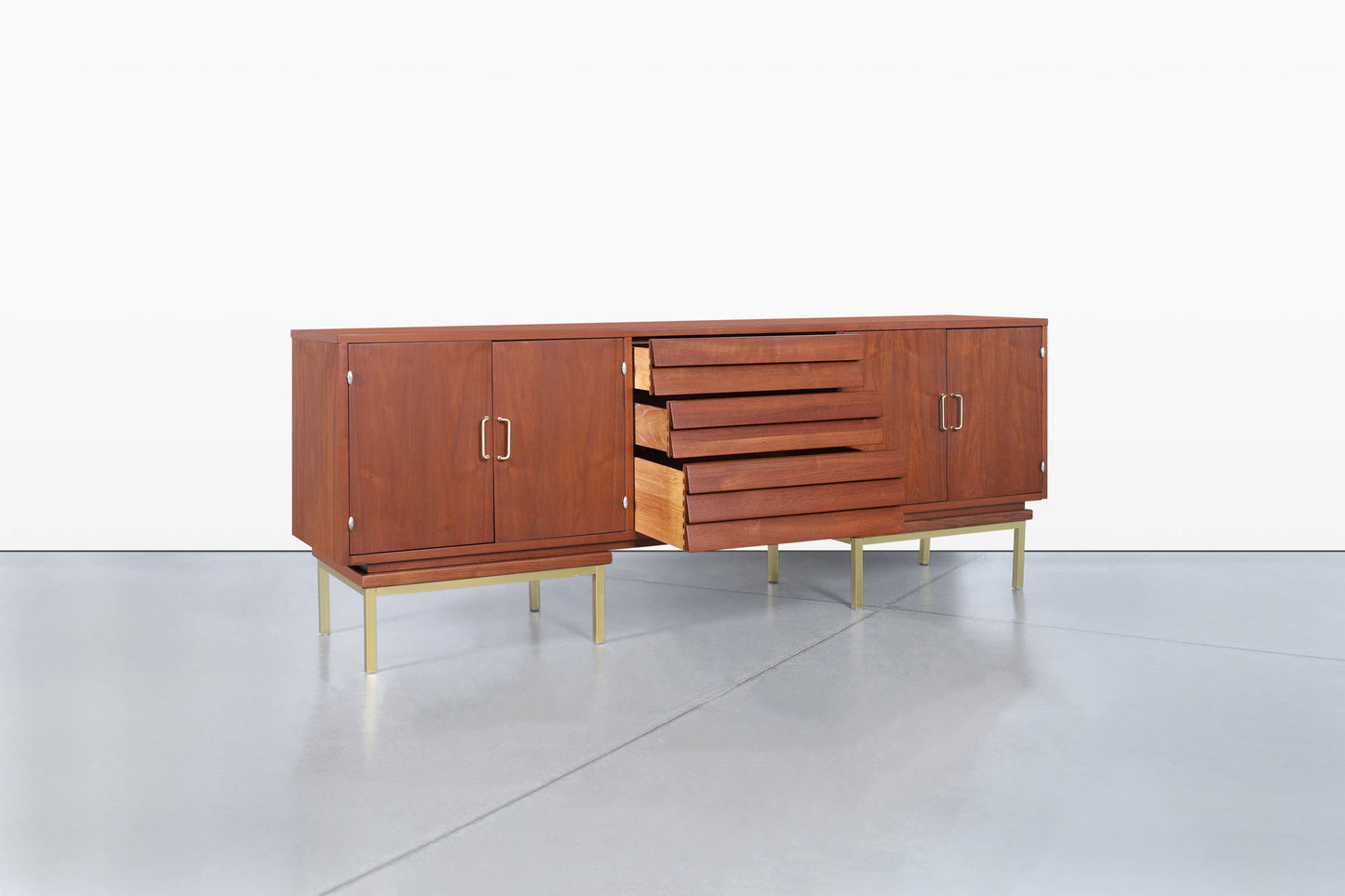 Mid-Century Walnut Credenza by Merton L. Gershun for American of Martinsville