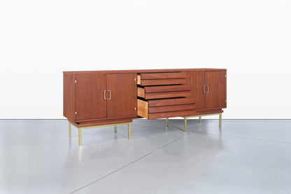 Mid-Century Walnut Credenza by Merton L. Gershun for American of Martinsville