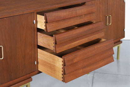 Mid-Century Walnut Credenza by Merton L. Gershun for American of Martinsville