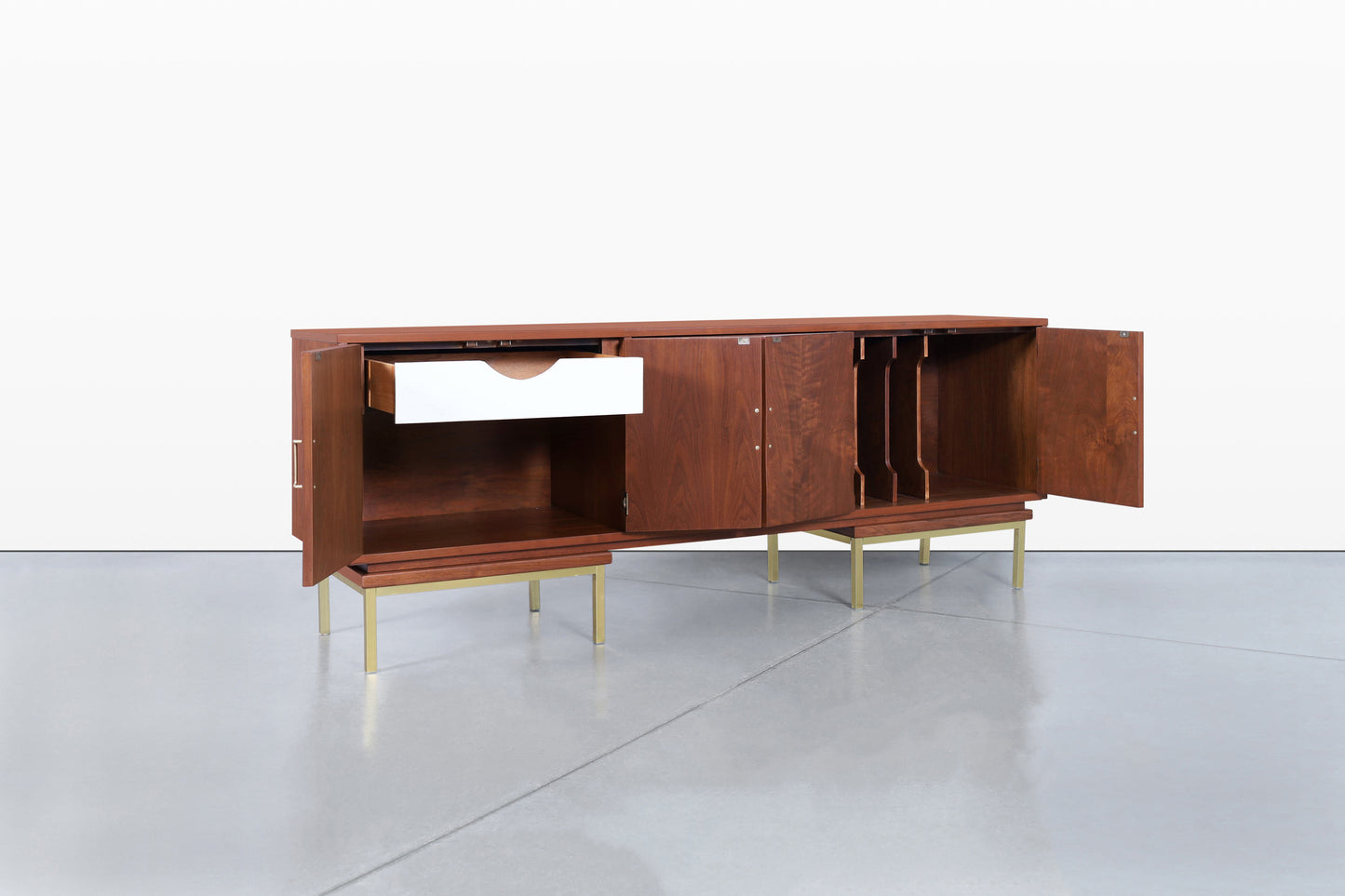 Mid-Century Walnut Credenza by Merton L. Gershun for American of Martinsville
