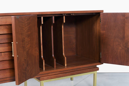 Mid-Century Walnut Credenza by Merton L. Gershun for American of Martinsville