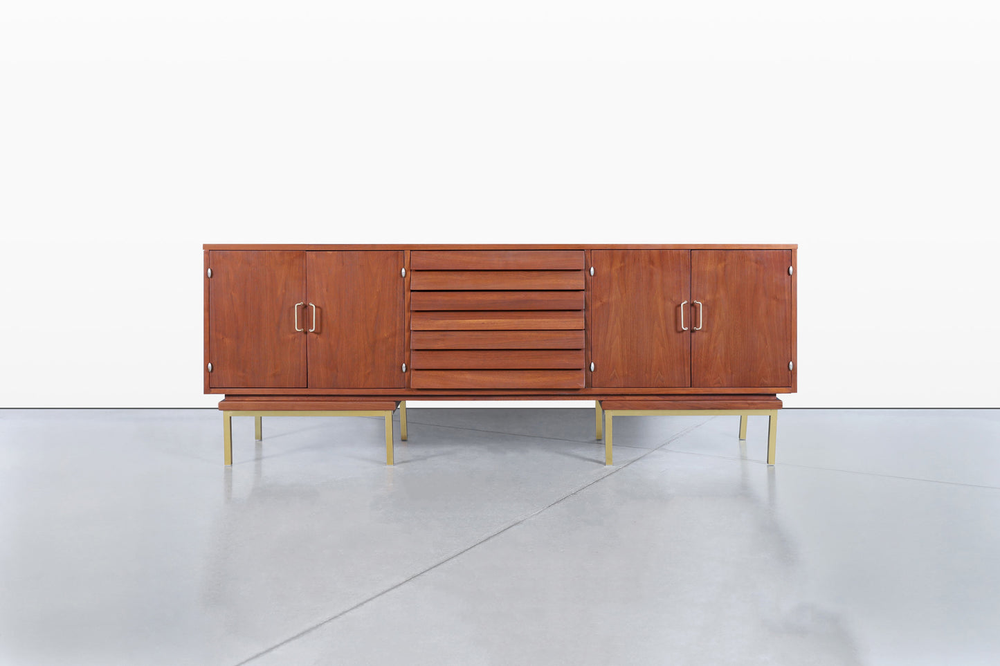Mid-Century Walnut Credenza by Merton L. Gershun for American of Martinsville