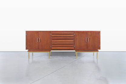 Mid-Century Walnut Credenza by Merton L. Gershun for American of Martinsville