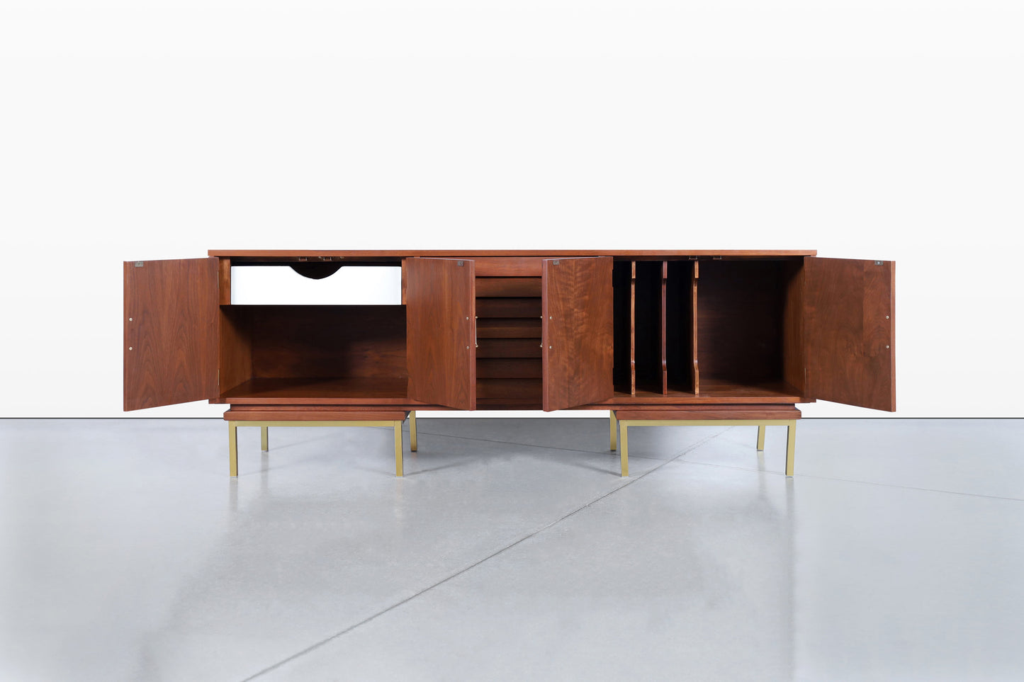 Mid-Century Walnut Credenza by Merton L. Gershun for American of Martinsville