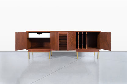 Mid-Century Walnut Credenza by Merton L. Gershun for American of Martinsville