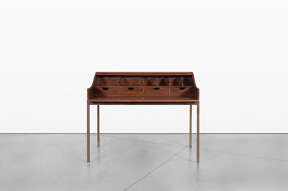 Mid-Century Walnut Roll-Top Desk by John Kapel for Glenn of California