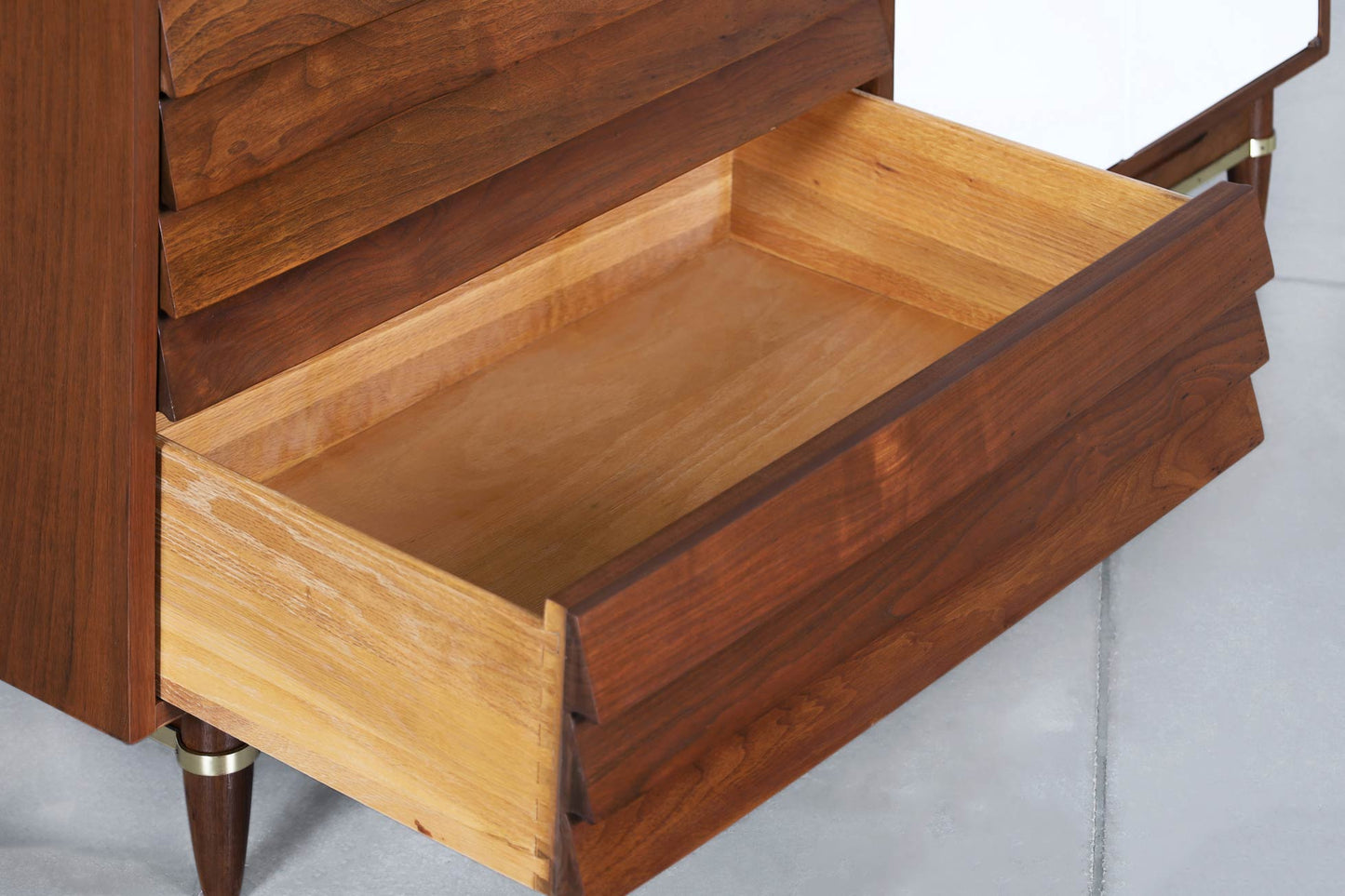 Mid-Century Walnut and Lacquer Credenza by American of Martinsville