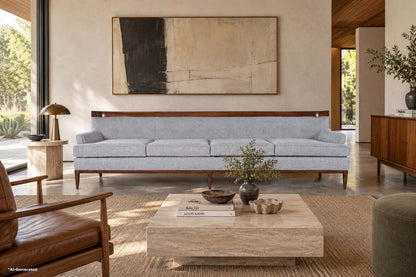 Mid-Century Modern Curved Walnut Sofa by Erwin Lambeth and Tomlinson, 1950s