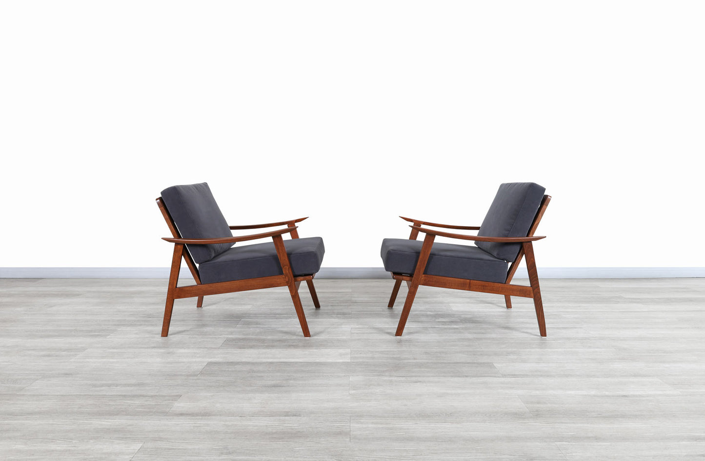 Mid-Century Modern Walnut Lounge Chairs
