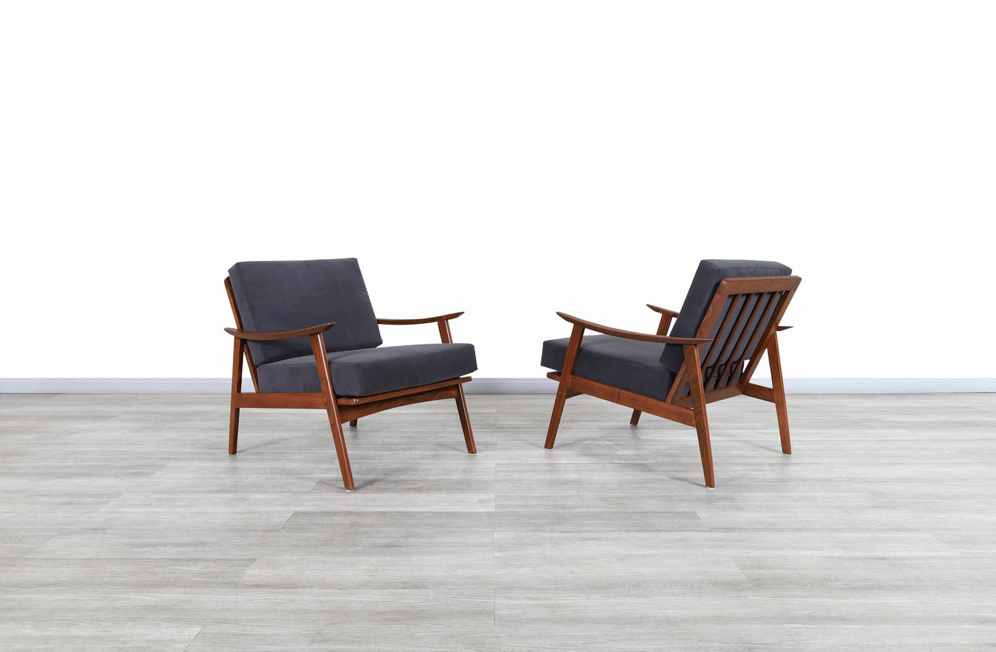 Mid-Century Modern Walnut Lounge Chairs