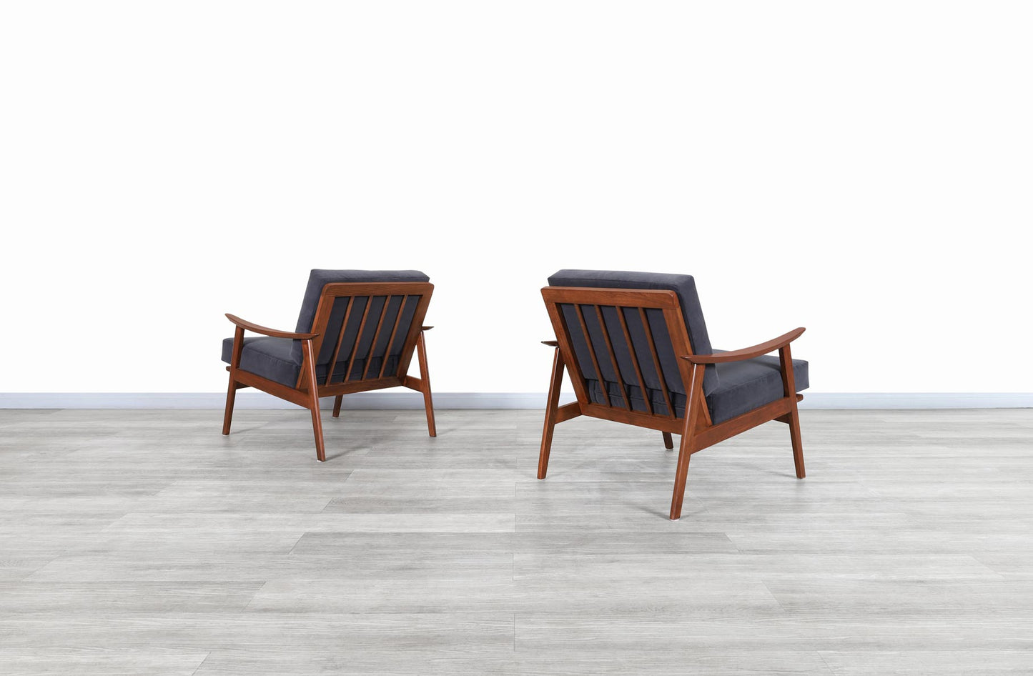 Mid-Century Modern Walnut Lounge Chairs