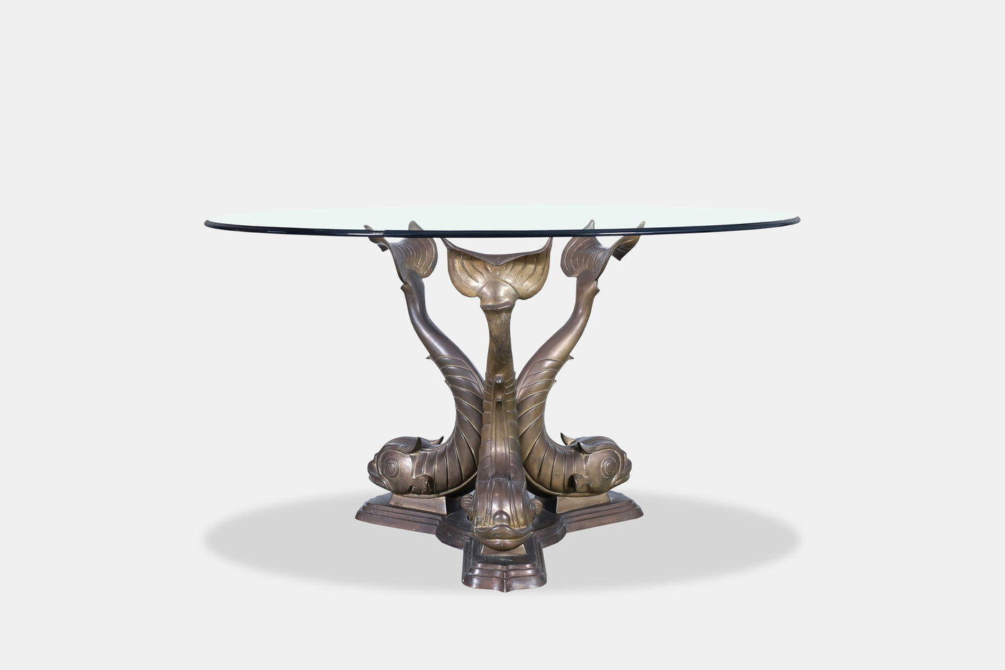 Monumental Bronze Koi Fish Dining Table