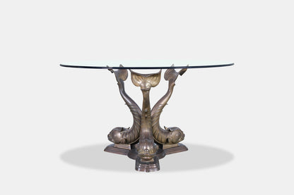 Monumental Bronze Koi Fish Dining Table