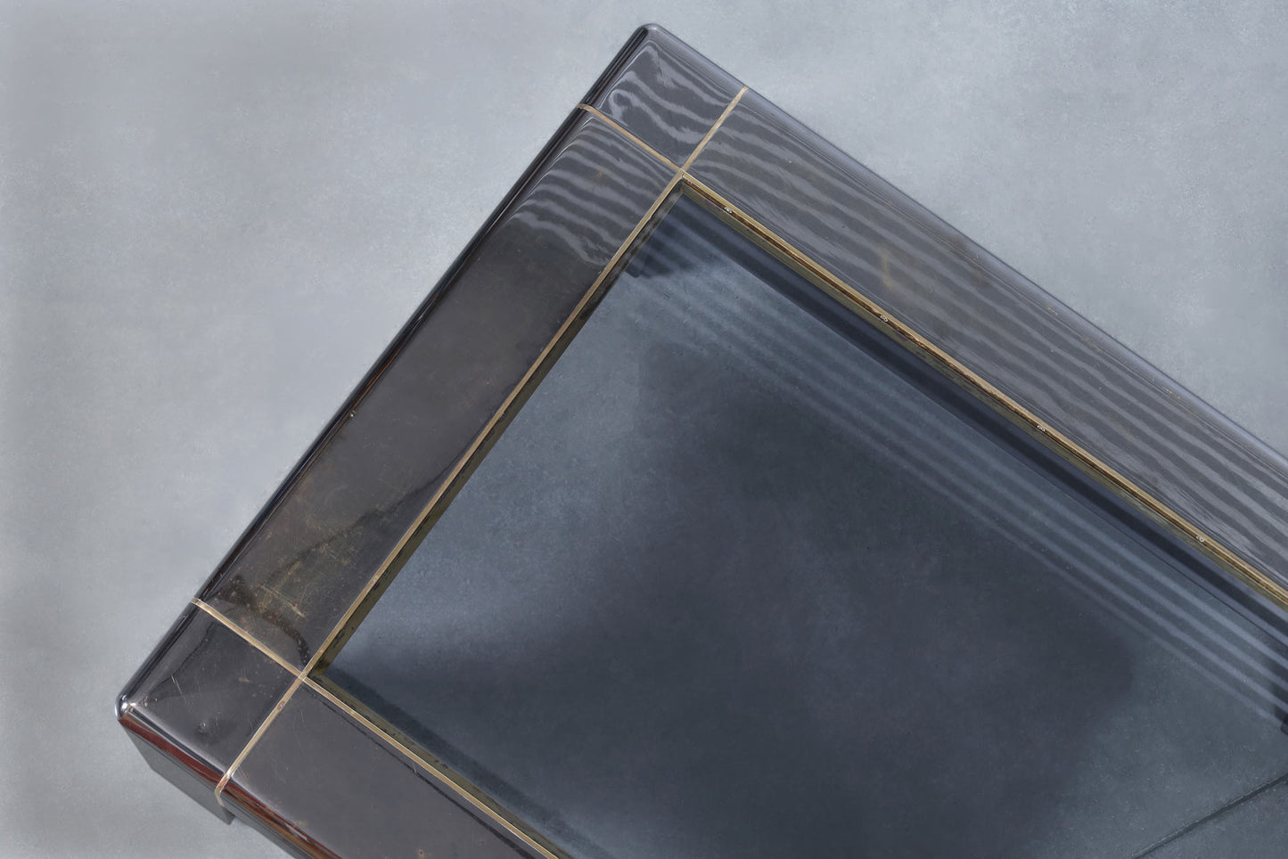 Monumental Gunmetal Coffee Table by Karl Springer