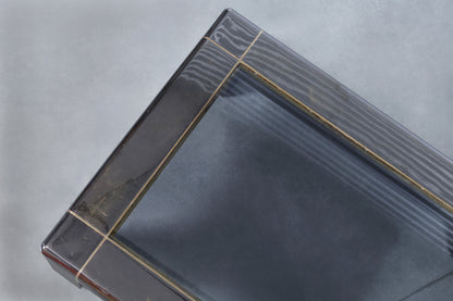 Monumental Gunmetal Coffee Table by Karl Springer