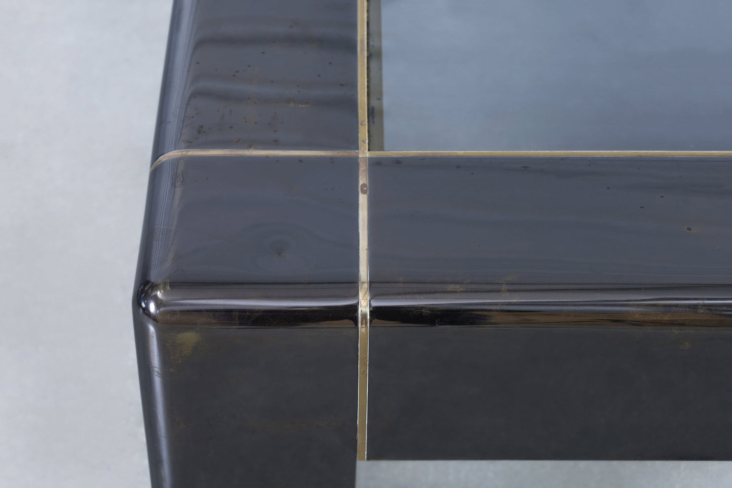 Monumental Gunmetal Coffee Table by Karl Springer