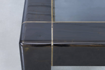 Monumental Gunmetal Coffee Table by Karl Springer