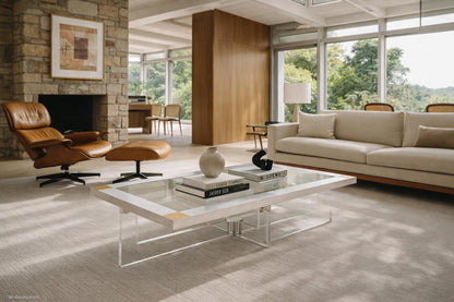 Monumental Italian Chrome and Lucite Coffee Table by Sandro Petti