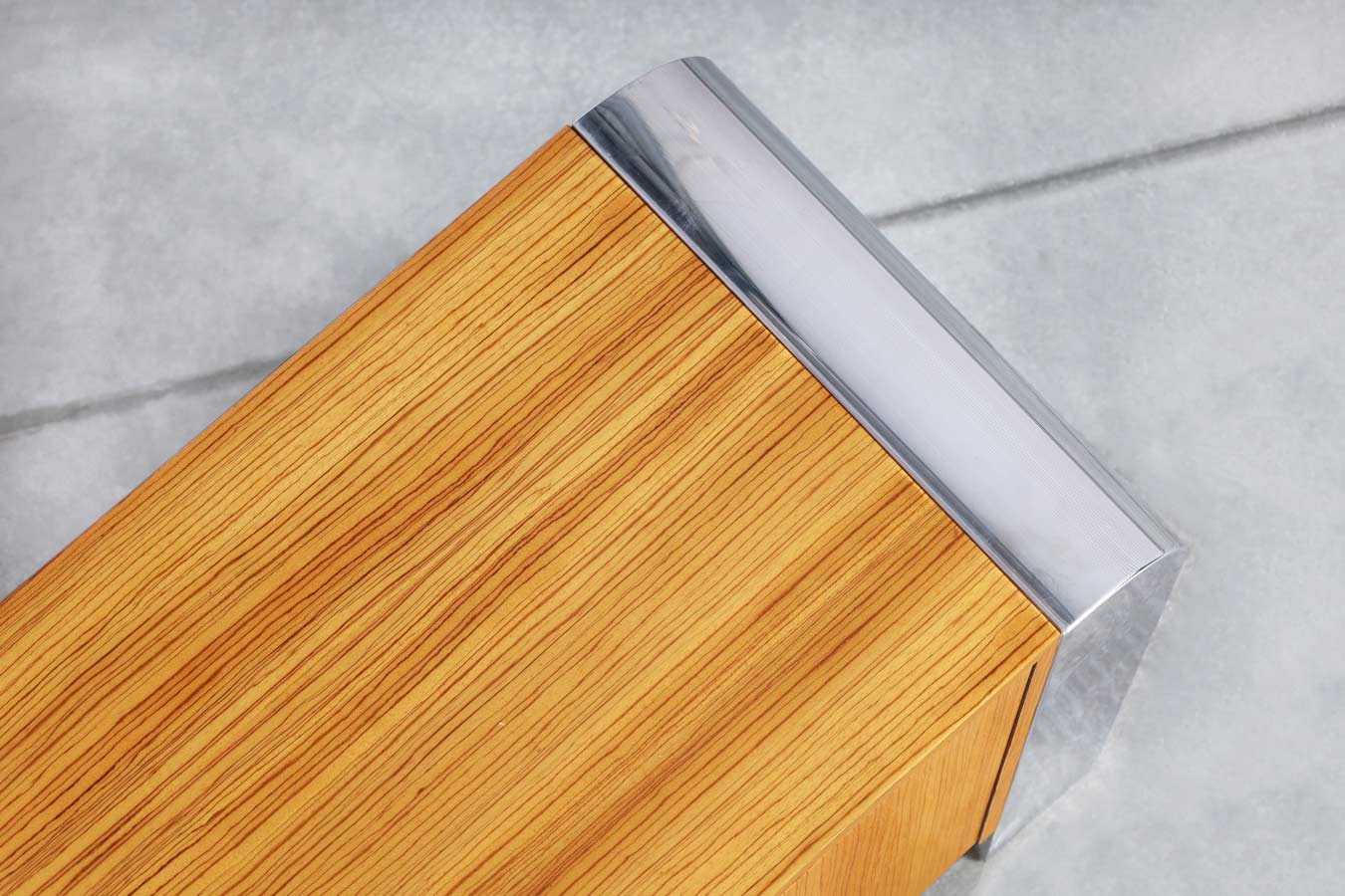 Monumental Stainless Steel "Waterfall" Credenza by John Mascheroni