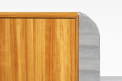 Monumental Stainless Steel "Waterfall" Credenza by John Mascheroni