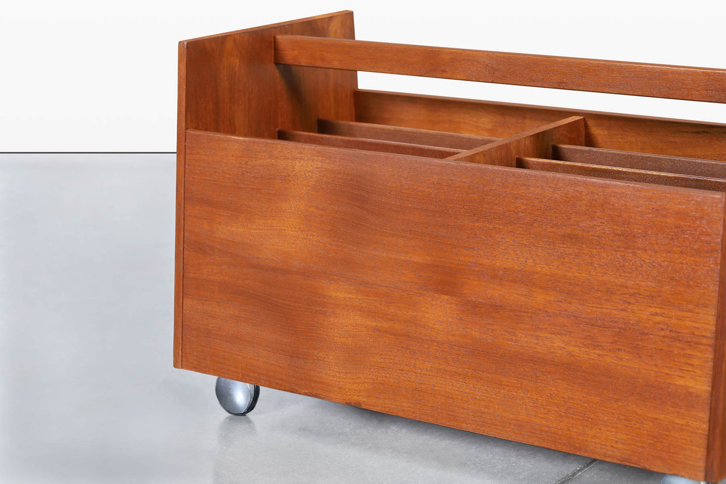 Norwegian Modern Teak Record or Magazine Cart by Rolf Hesland