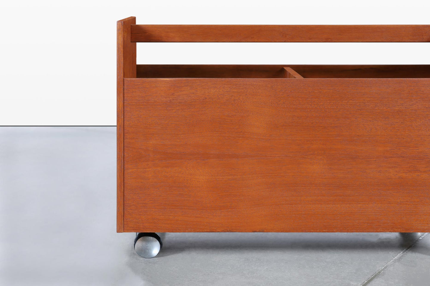 Norwegian Modern Teak Record or Magazine Cart by Rolf Hesland