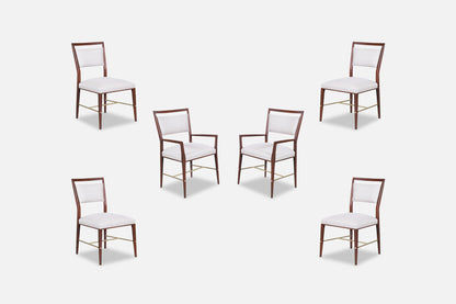 Paul McCobb "Irwin Collection" Dining Chairs with Brass Accents