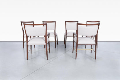 Paul McCobb "Irwin Collection" Dining Chairs with Brass Accents