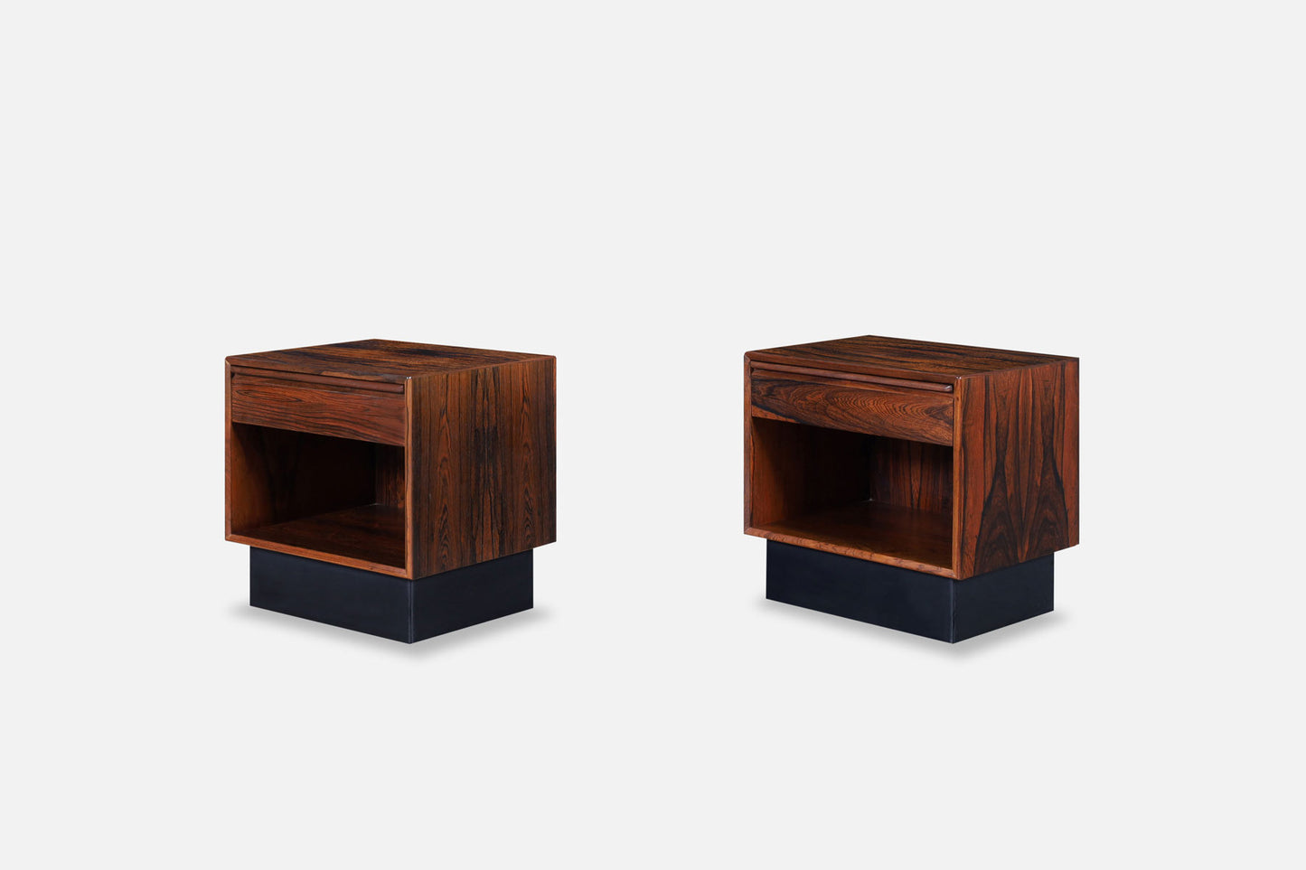 Scandinavian Modern Brazilian Rosewood Nightstands by Westnofa