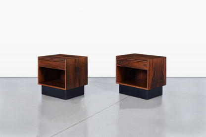 Scandinavian Modern Brazilian Rosewood Nightstands by Westnofa