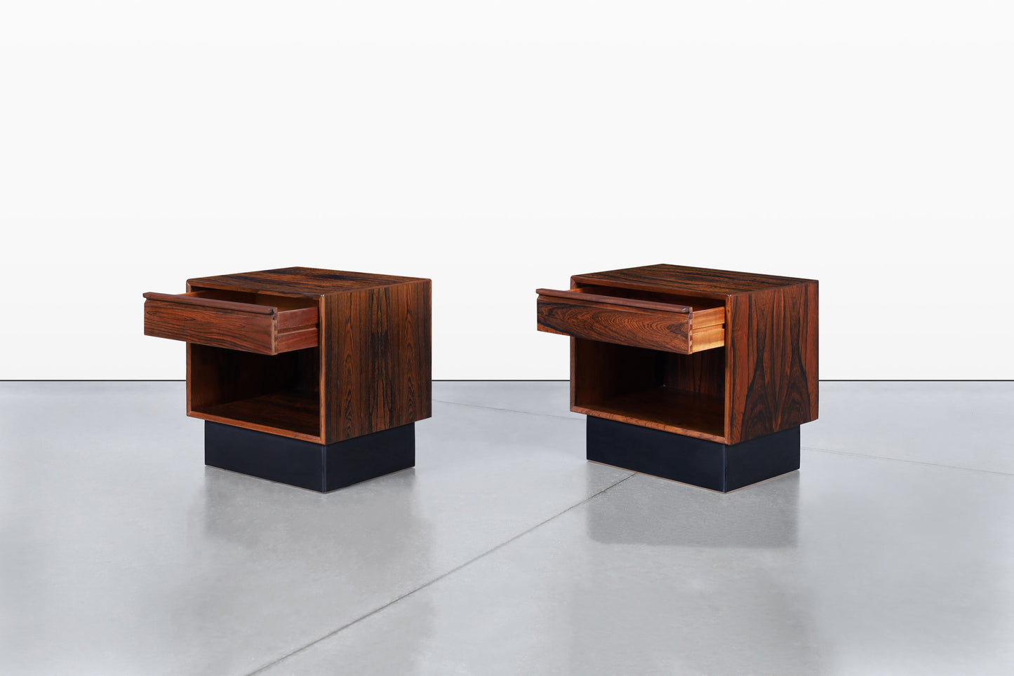 Scandinavian Modern Brazilian Rosewood Nightstands by Westnofa