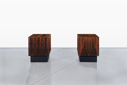 Scandinavian Modern Brazilian Rosewood Nightstands by Westnofa