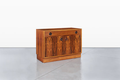 Scandinavian Modern Brazilian Rosewood Small Credenza