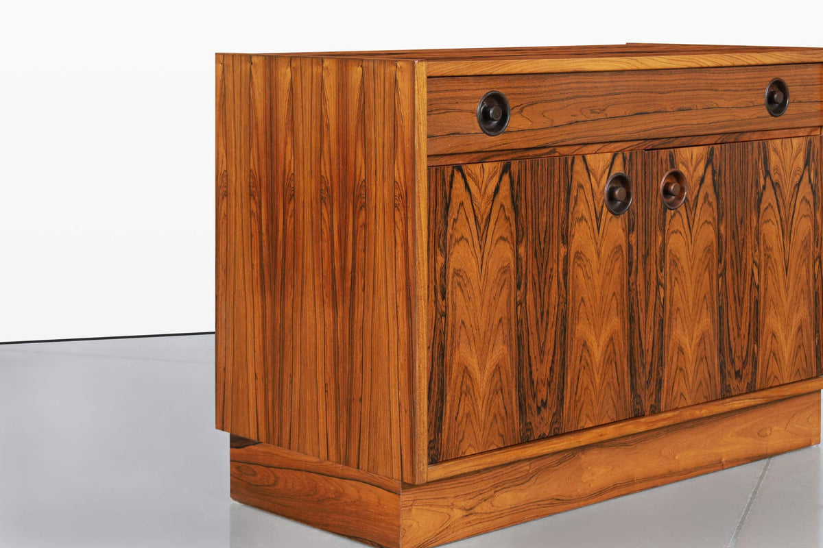 Scandinavian Modern Brazilian Rosewood Small Credenza