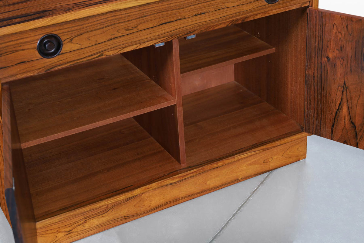 Scandinavian Modern Brazilian Rosewood Small Credenza