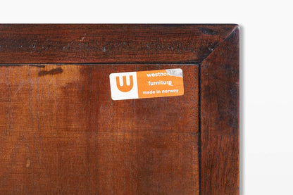 Scandinavian Modern Rosewood King-Size Headboard by Westnofa