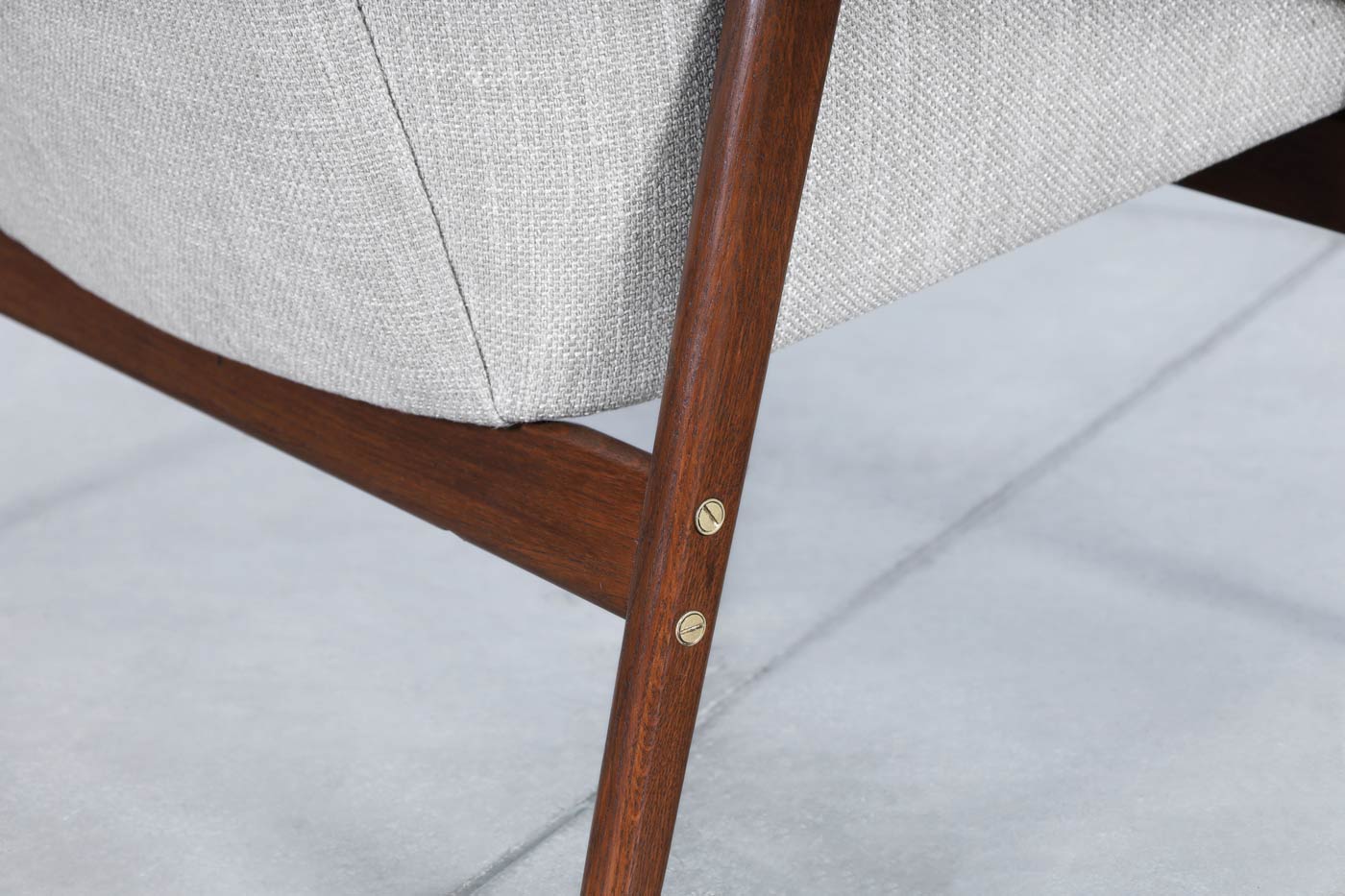 Swedish Walnut Armchair Attributed to Folke Ohlsson