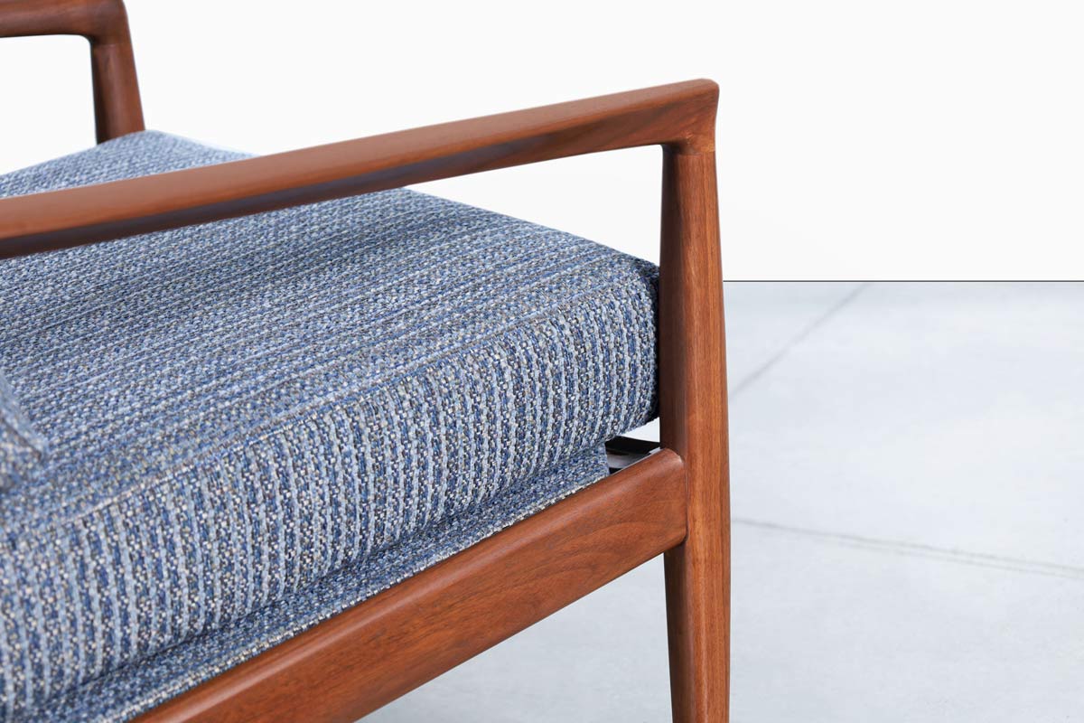 Swedish Walnut Lounge Chairs by Folke Ohlsson for DUX