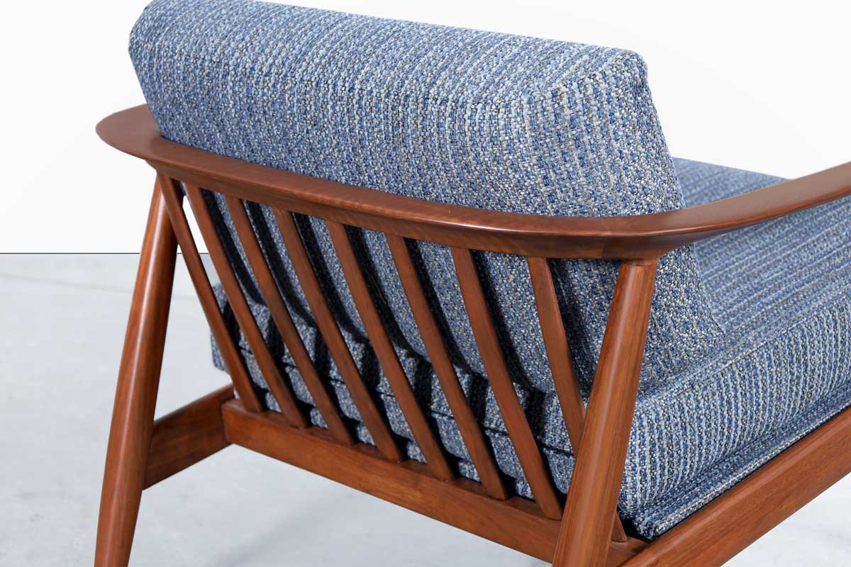 Swedish Walnut Lounge Chairs by Folke Ohlsson for DUX