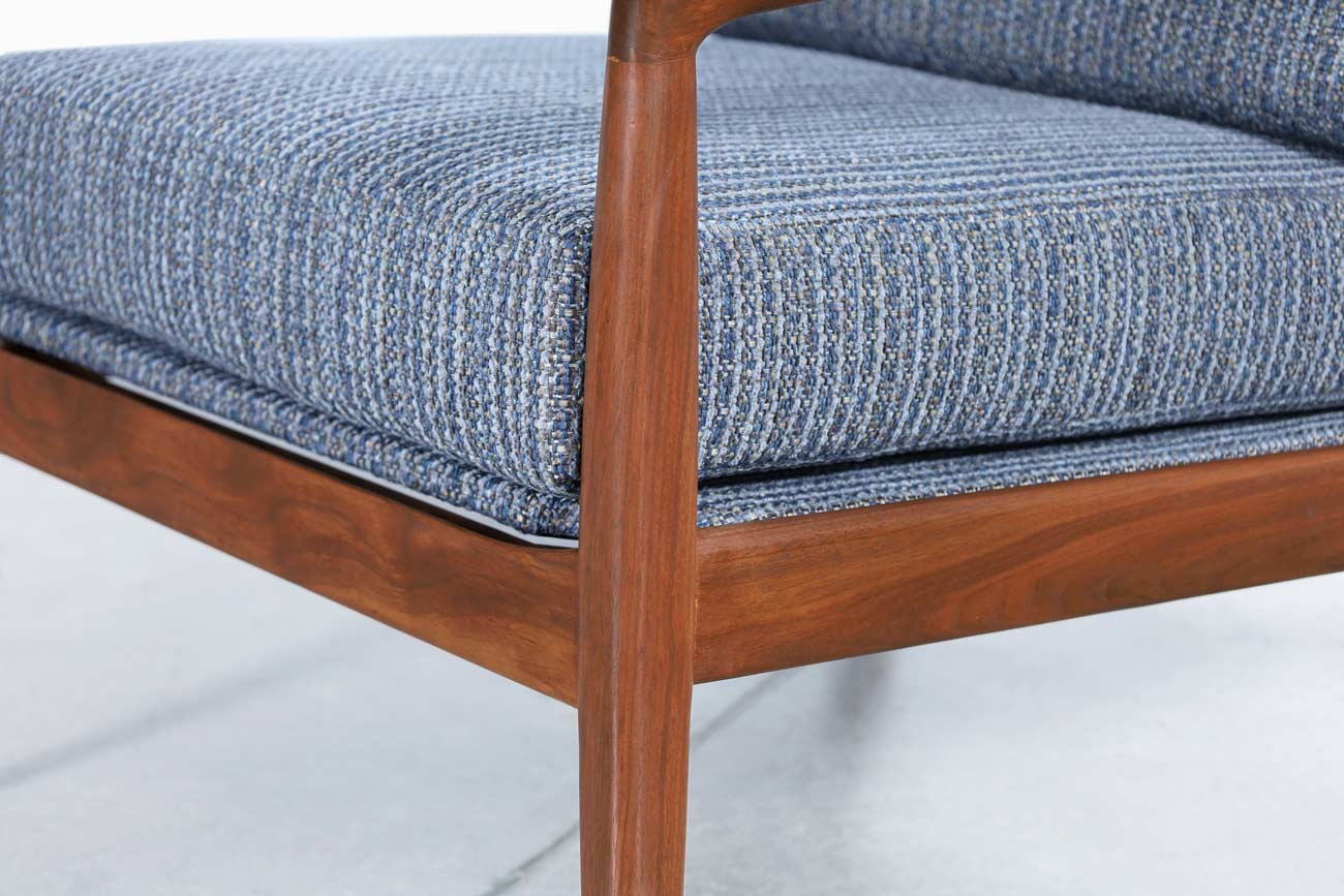 Swedish Walnut Lounge Chairs by Folke Ohlsson for DUX