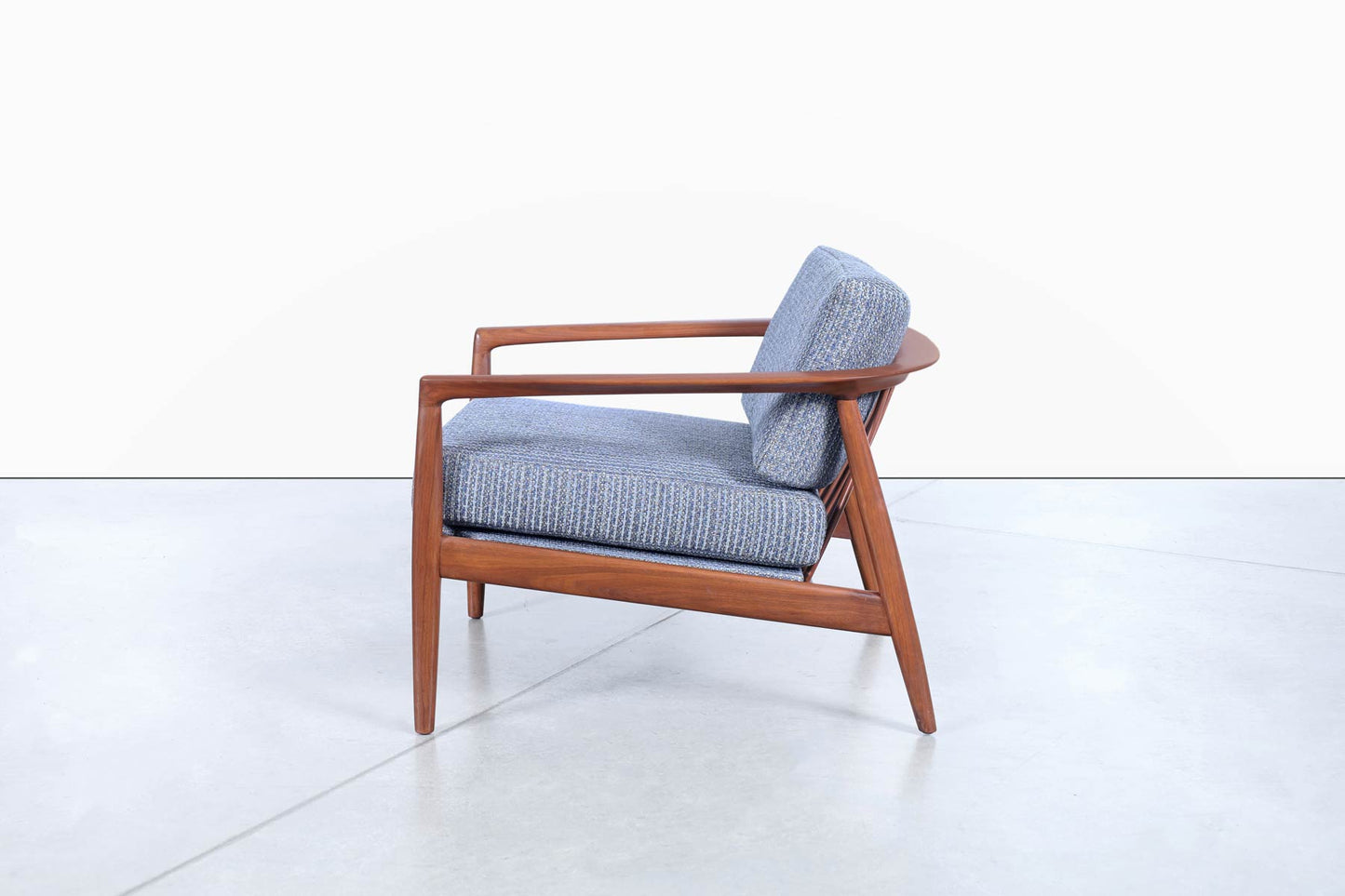 Swedish Walnut Lounge Chairs by Folke Ohlsson for DUX
