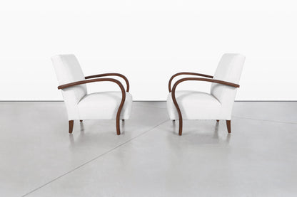 Vintage Art Deco Lounge Chairs Attributed to Jindrich Halabala