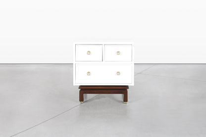 Vintage Beige Lacquered Nightstands by American of Martinsville