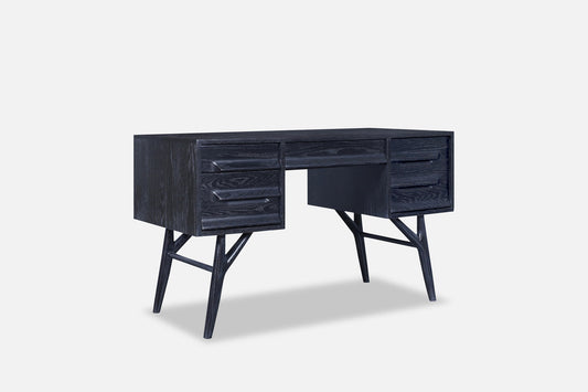 Vintage Black Cerused Desk by Jack Van Der Molen for Jamestown Lounge Co.