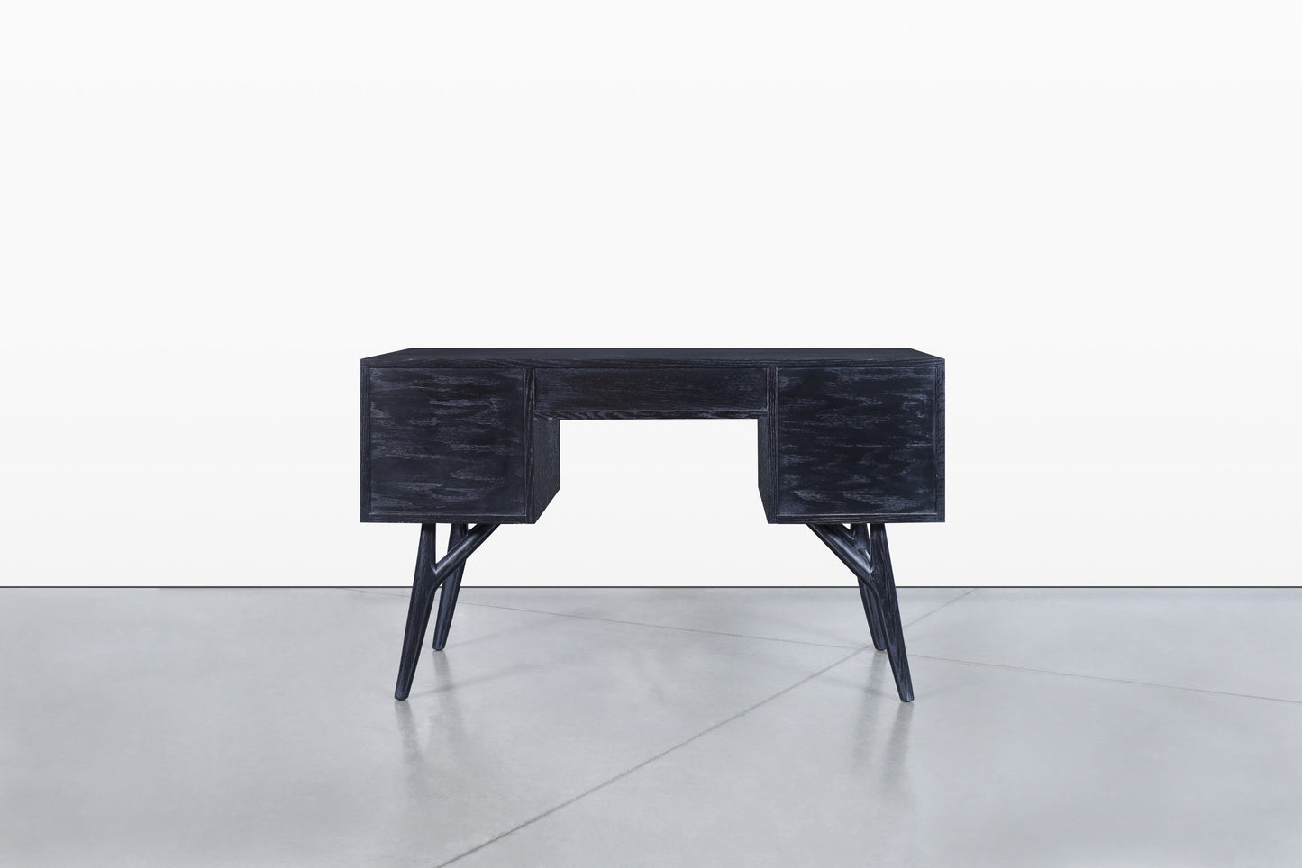 Vintage Black Cerused Desk by Jack Van Der Molen for Jamestown Lounge Co.