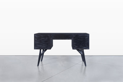 Vintage Black Cerused Desk by Jack Van Der Molen for Jamestown Lounge Co.