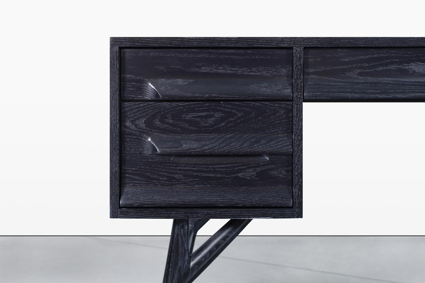 Vintage Black Cerused Desk by Jack Van Der Molen for Jamestown Lounge Co.