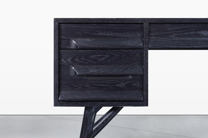 Vintage Black Cerused Desk by Jack Van Der Molen for Jamestown Lounge Co.