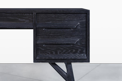Vintage Black Cerused Desk by Jack Van Der Molen for Jamestown Lounge Co.