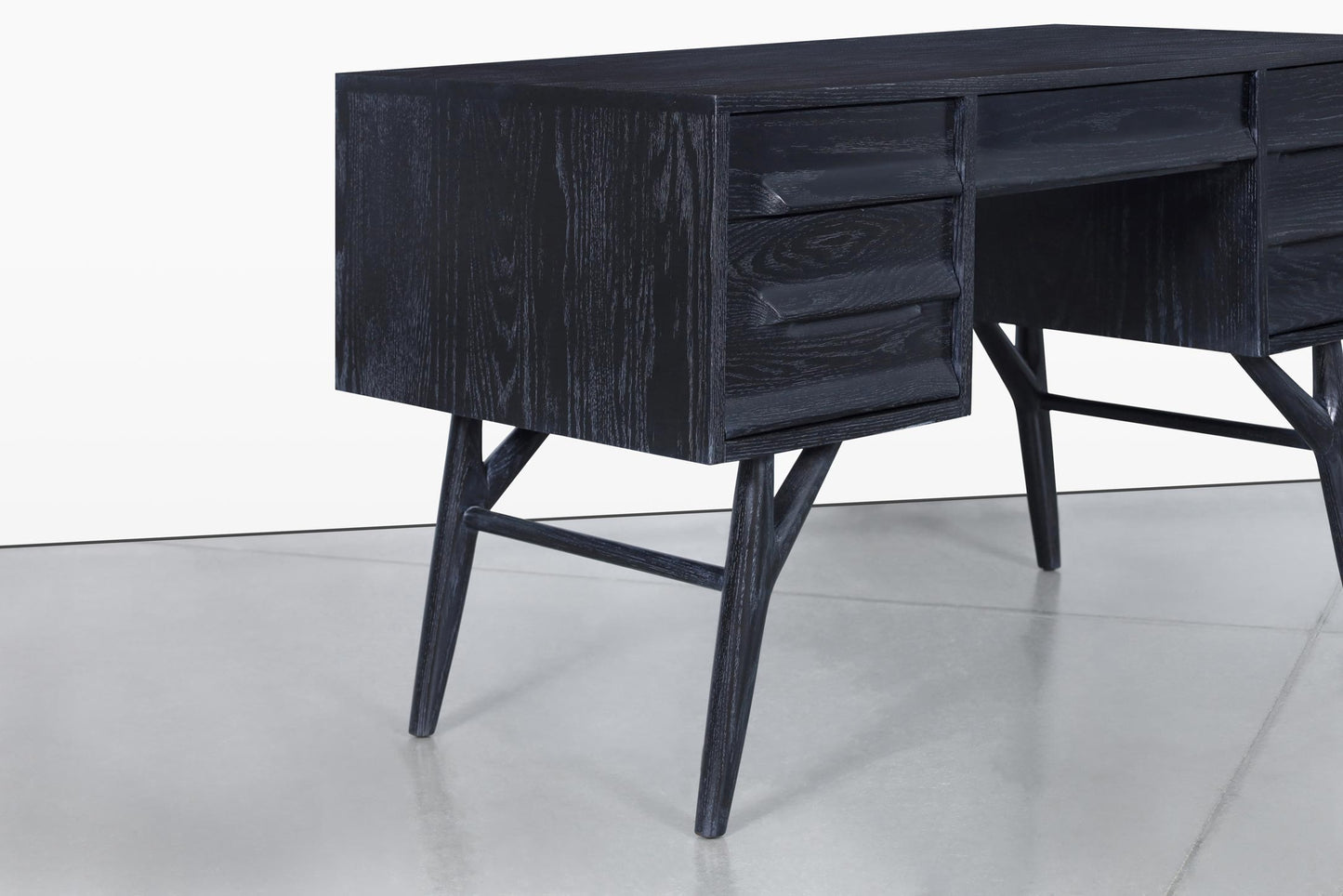 Vintage Black Cerused Desk by Jack Van Der Molen for Jamestown Lounge Co.